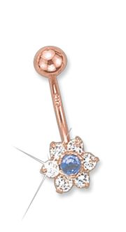 Bauchpiercing mit Zirkonia Bild 1