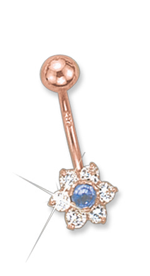 Bauchpiercing mit Zirkonia Bild 1