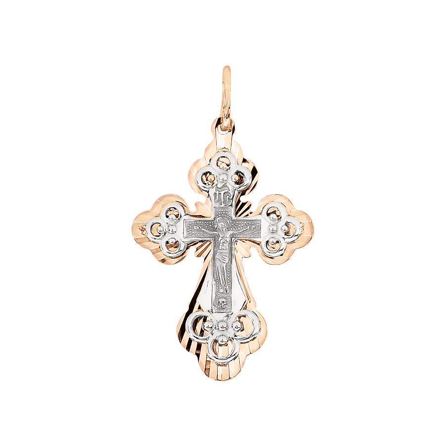 Anhänger–Kreuz mit Diamant-Facetten Bild 1