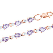 Armband mit Zirkonia und Amethyst Bild 1