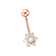 Bauchpiercing mit Zirkonia Bild 1