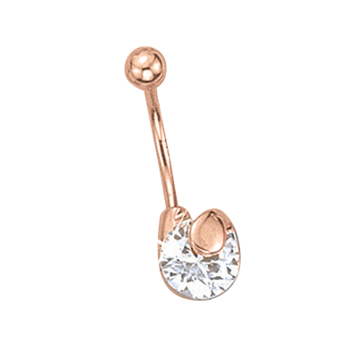 Bauchpiercing mit Zirkonia Bild 1