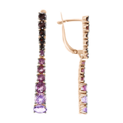 Ohrhänger mit Granat, Rhodolith und Amethyst Bild 1
