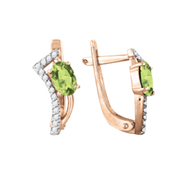 Ohrhänger mit Chrysolith und Zirkonia Bild 1