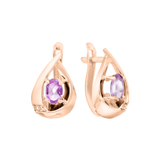 Ohrhänger mit Amethyst und Zirkonia Bild 1