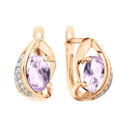 Ohrhänger mit Amethyst und Zirkonia Bild 1