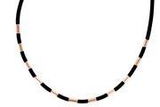 Collier aus Kautschuk und Rotgold Bild 1