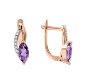 Ohrhänger mit Amethyst und Brillanten Bild 1