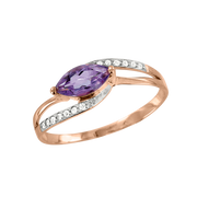Damenring mit Amethyst und Brillanten Bild 1