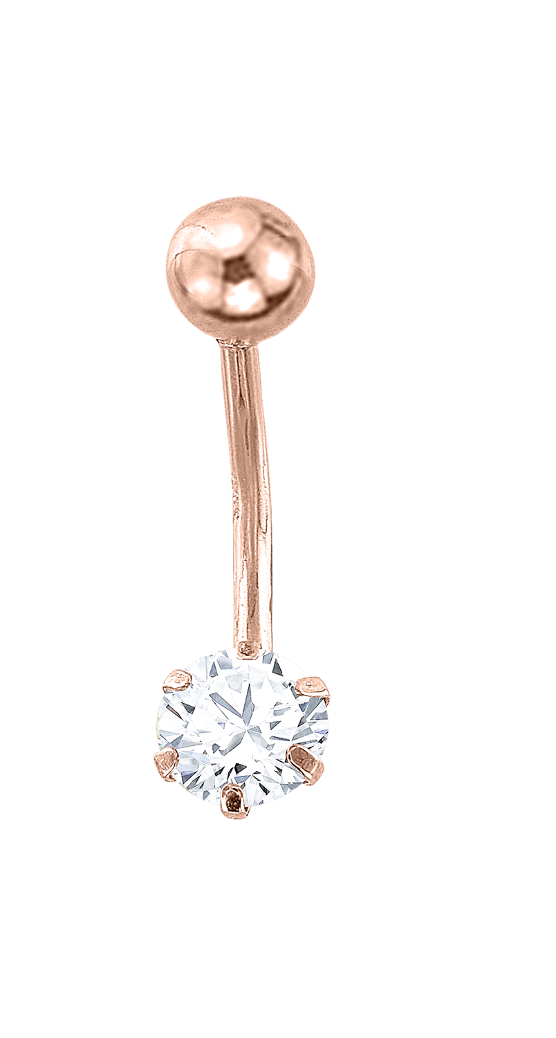 Bauchpiercing mit Zirkonia Bild 1