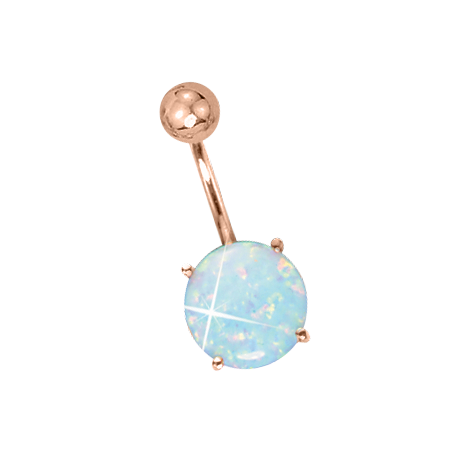 Bauchpiercing mit Opal Bild 1