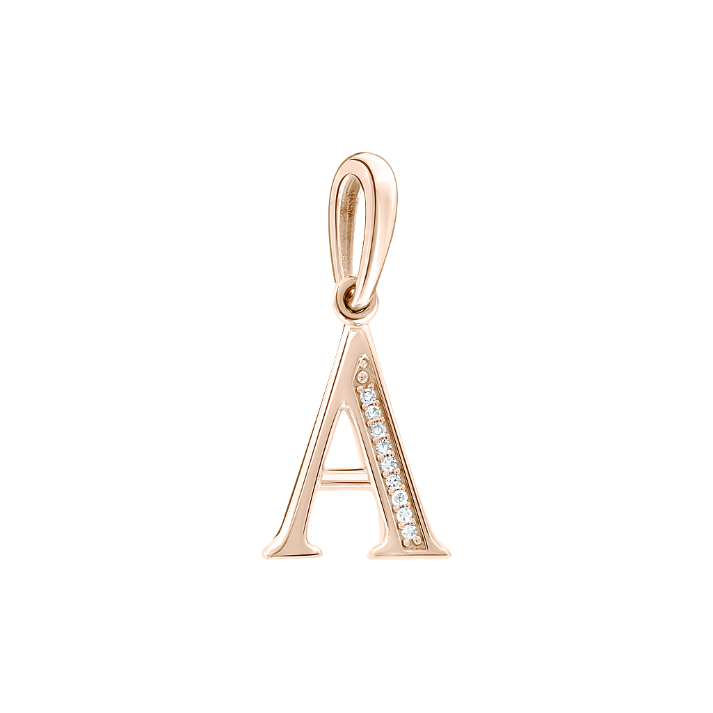 Buchstabenanhänger "A" mit Brillanten Bild 1