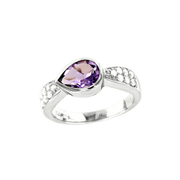 Damenring mit Amethyst Bild 1