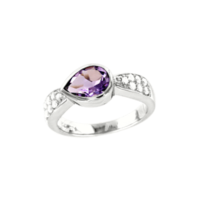 Damenring mit Amethyst Bild 1