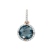 Anhänger mit Brillanten und London Blue Topas Bild 1