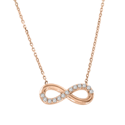 Collier "Unendlichkeit" mit Zirkonia Bild 1