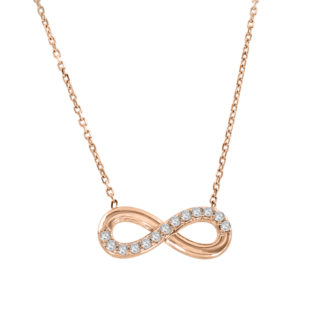 Collier "Unendlichkeit" mit Zirkonia Bild 1