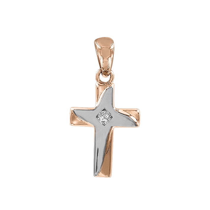 Anhänger-Kreuz mit Zirkonia Bild 1