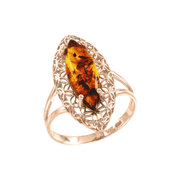 Damenring mit Bernstein Bild 1