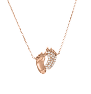 Collier "Babyfüße" mit Zirkonia Bild 1