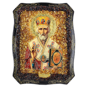 Orthodoxe Ikone dem heiligen Nikolaj dem Wundertäter Bild 1