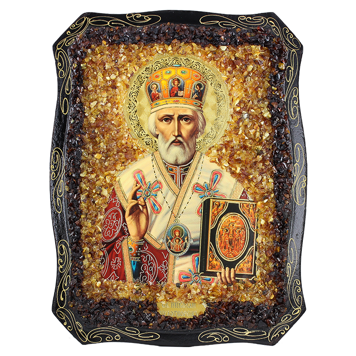 Orthodoxe Ikone dem heiligen Nikolaj dem Wundertäter Bild 1