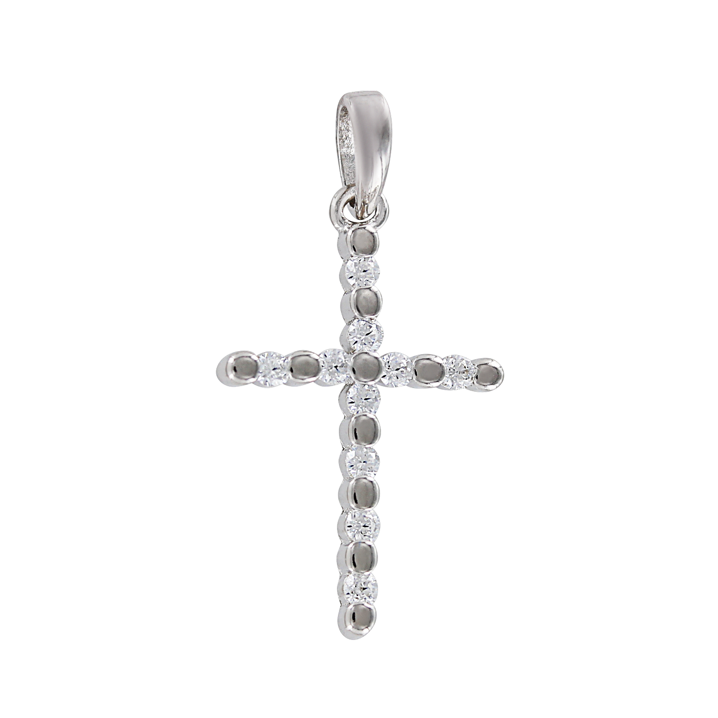 Anhänger – Kreuz mit Zirkonia Bild 1