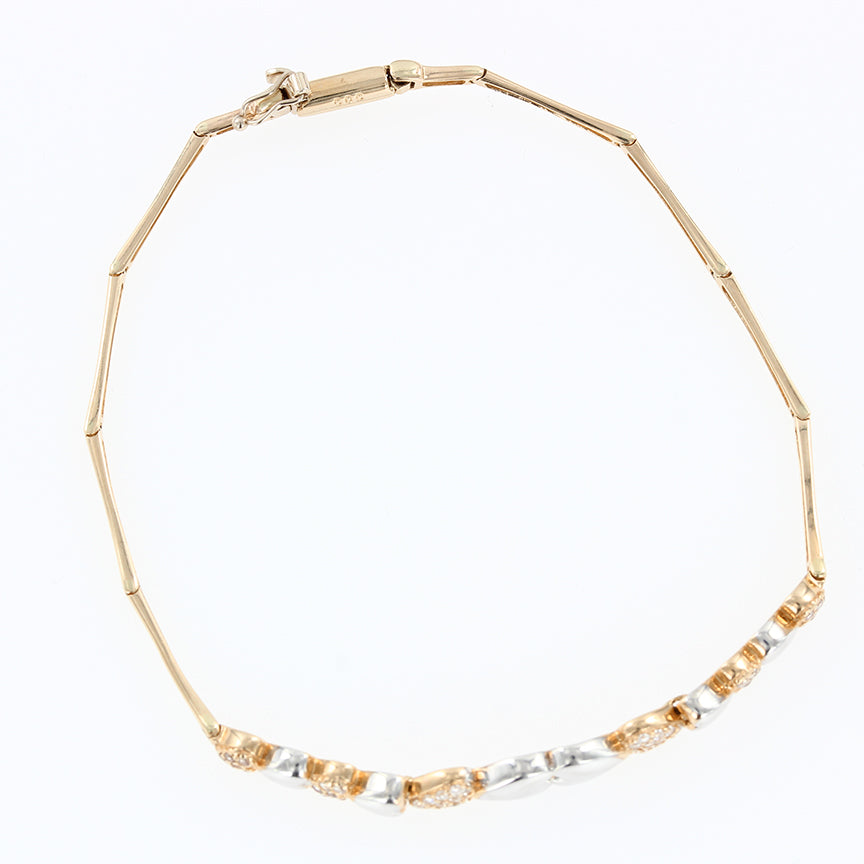 Gelbgold Armband mit Zirkonia Bild 2