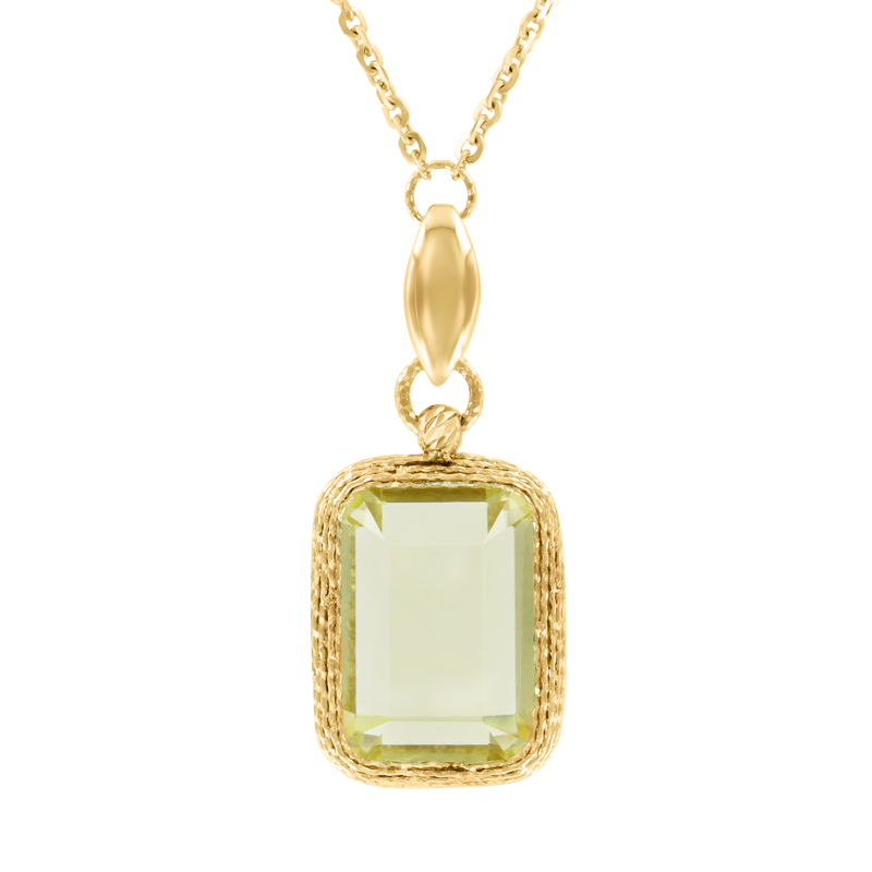 Collier mit grünem Amethyst Bild 1