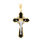 Anhänger – Kreuz mit Emaille und Zirkonia Bild 1