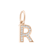 Buchstabenanhänger "R" mit Zirkonia Bild 1