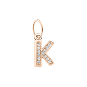 Buchstabenanhänger "K" mit Zirkonia Bild 1