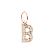 Buchstabenanhänger "B" mit Zirkonia Bild 1