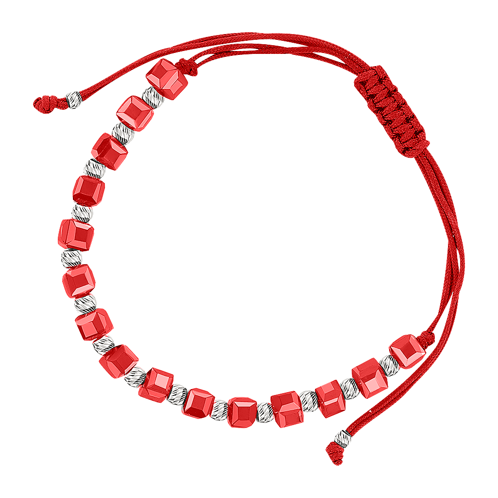 Armband mit roten Steinen Bild 1