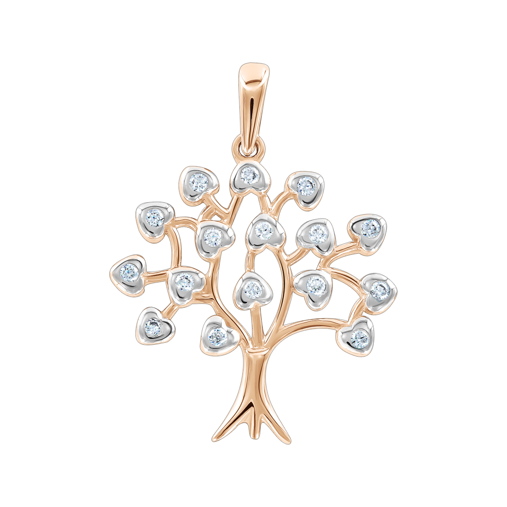 Anhänger Baum mit Zirkonia Bild 1