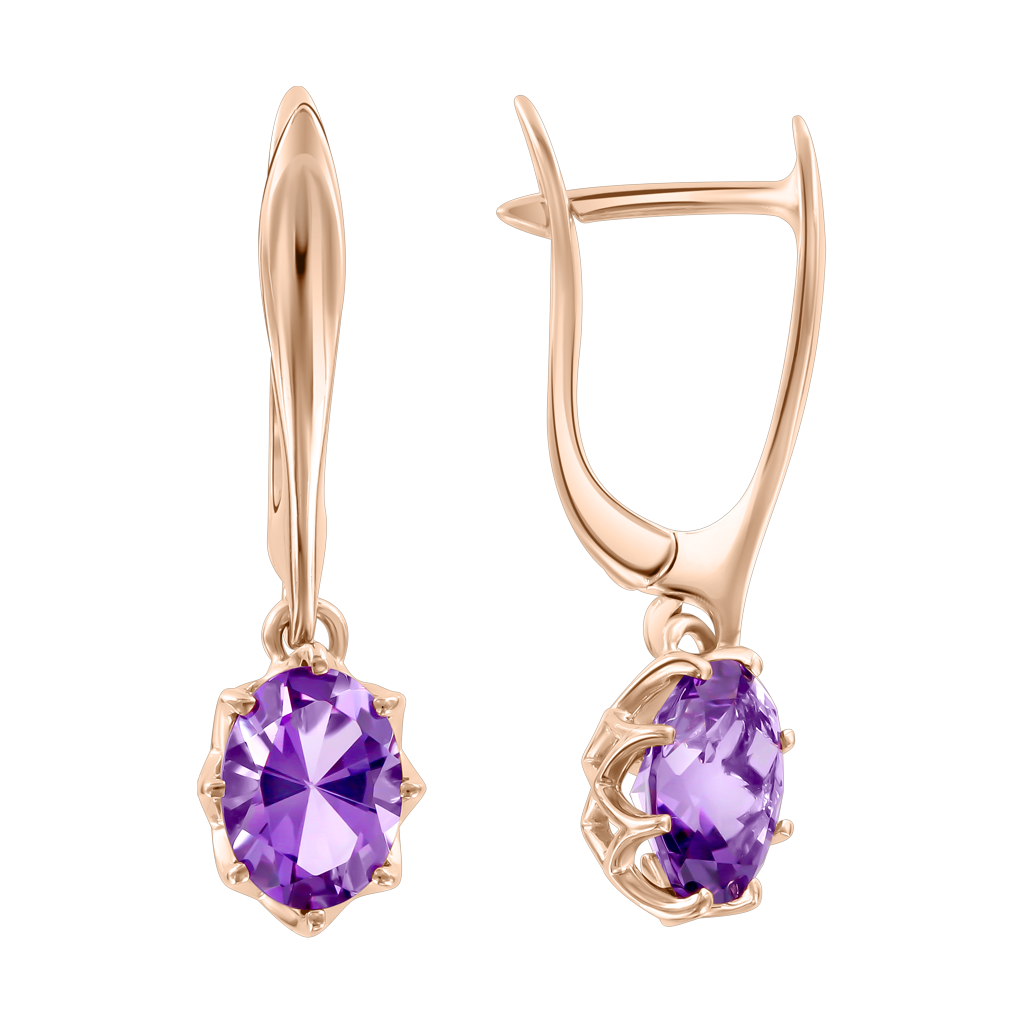 Ohrhänger mit Amethyst Bild 1