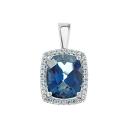 Anhänger mit London Blue Topas und Zirkonia Bild 1