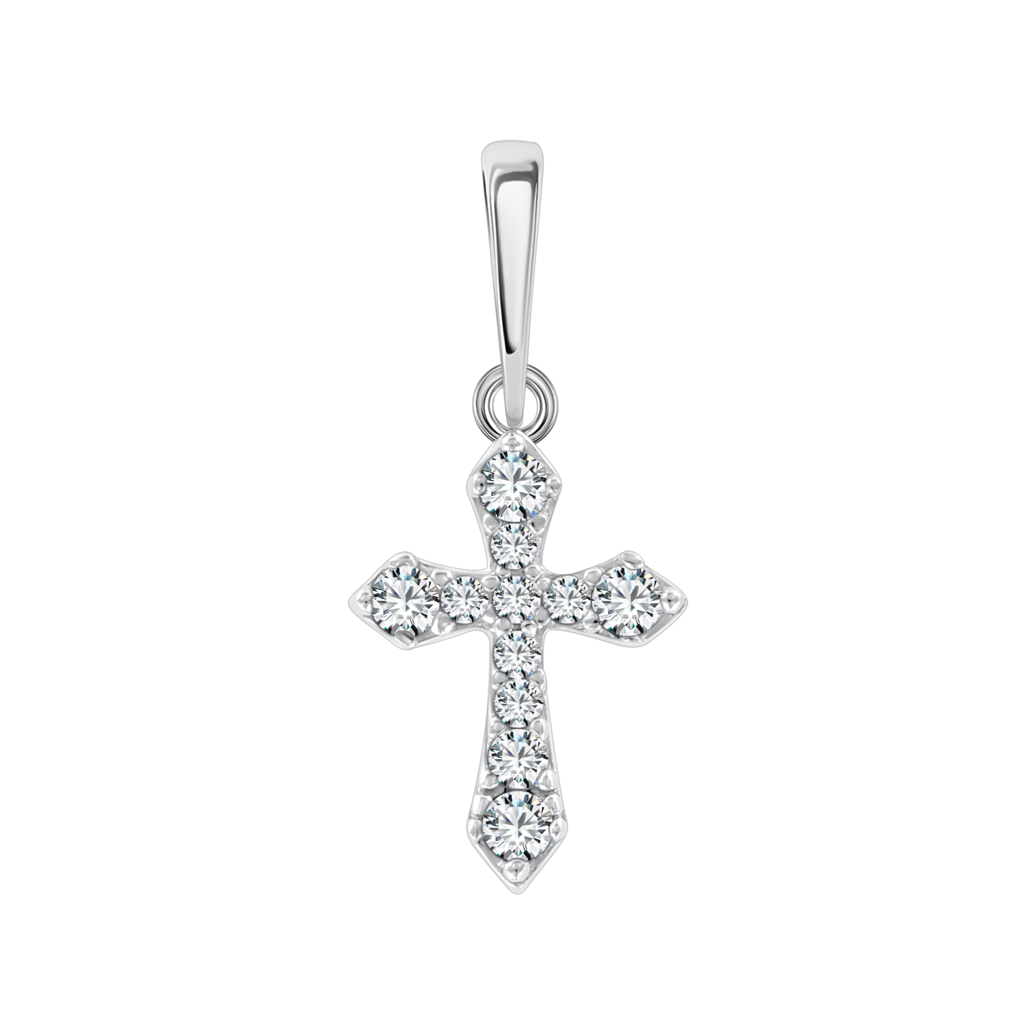 Anhänger – Kreuz mit Zirkonia Bild 1
