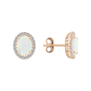 Ohrstecker mit Opal und Zirkonia Bild 1