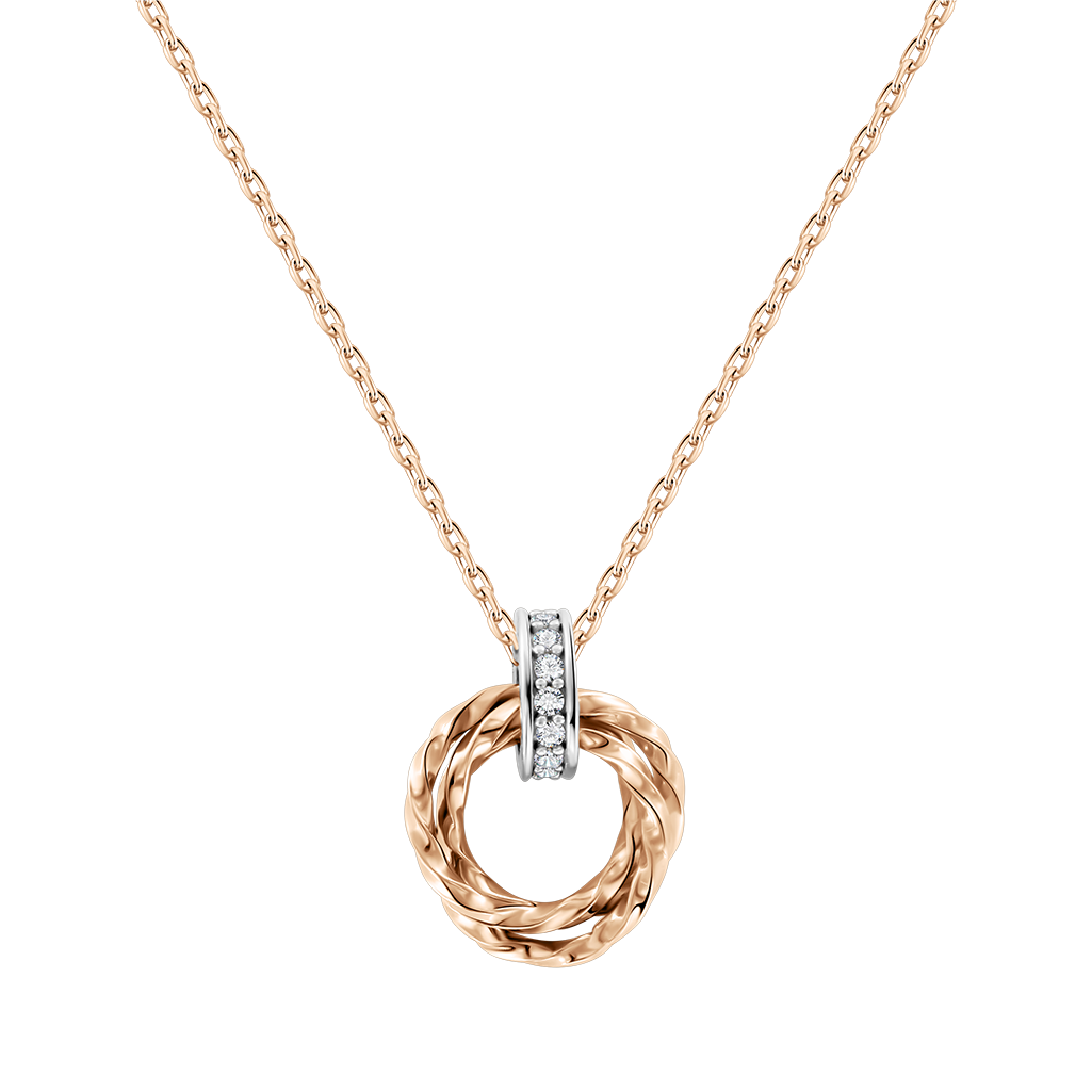 Collier mit Anhänger und Zirkonia Bild 1