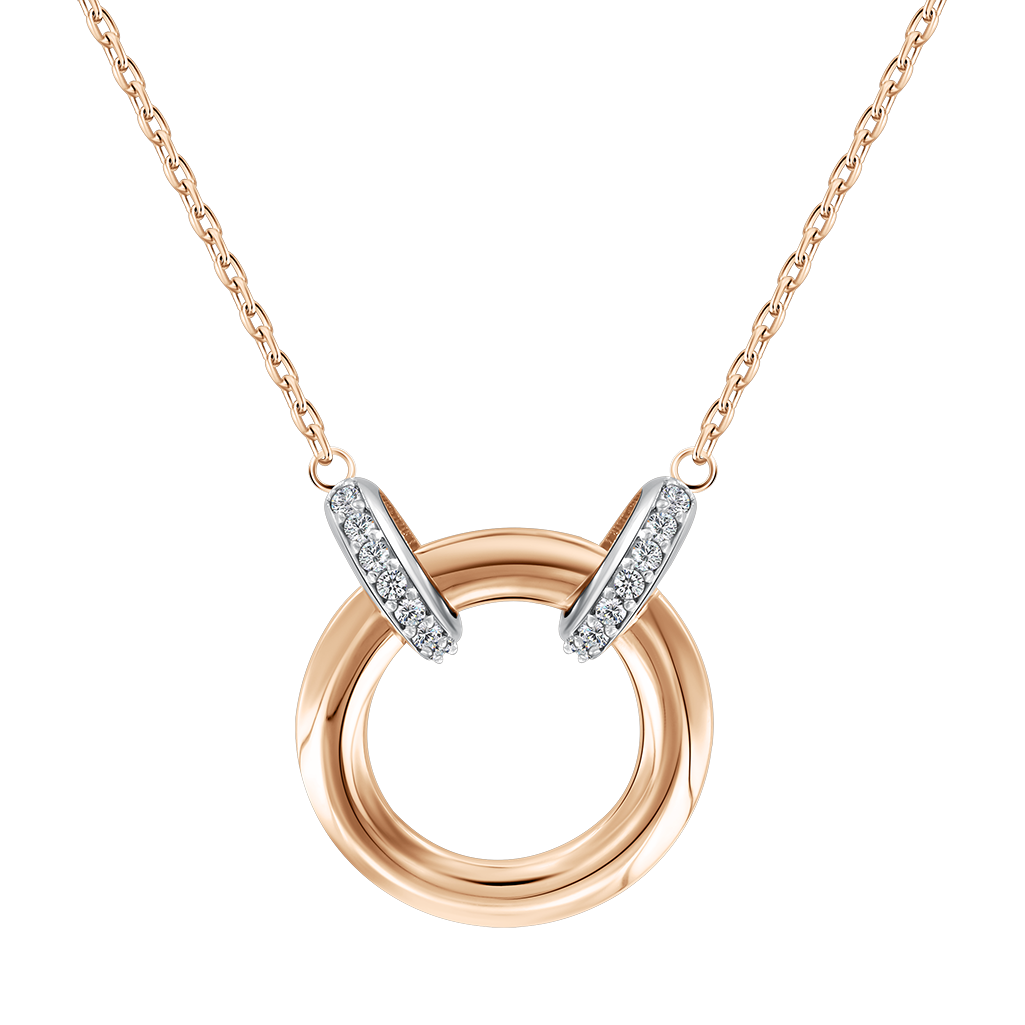 Collier mit Anhänger und Zirkonia Bild 1