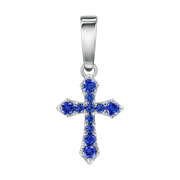 Anhänger – Kreuz mit Zirkonia Bild 1