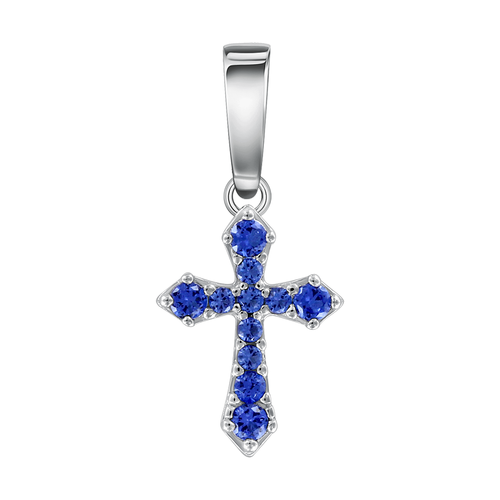 Anhänger – Kreuz mit Zirkonia Bild 1