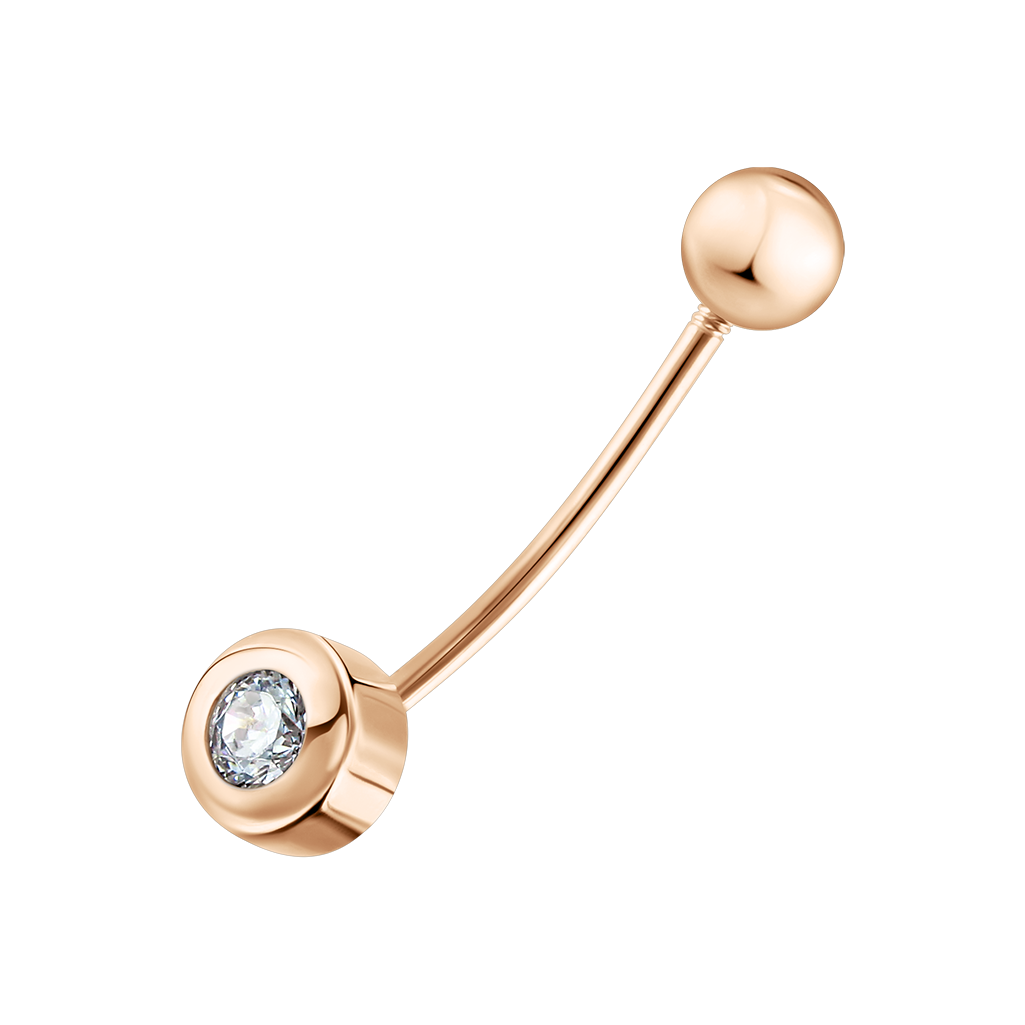Bauchpiercing mit Zirkonia Bild 1