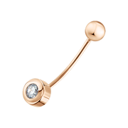 Bauchpiercing mit Zirkonia Bild 1
