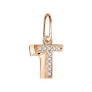 Buchstabenanhänger "T" mit Zirkonia Bild 1