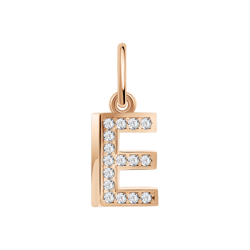 Buchstabenanhänger "E" mit Zirkonia Bild 1