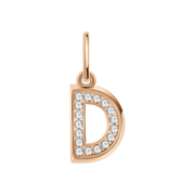 Buchstabenanhänger "D" mit Zirkonia Bild 1