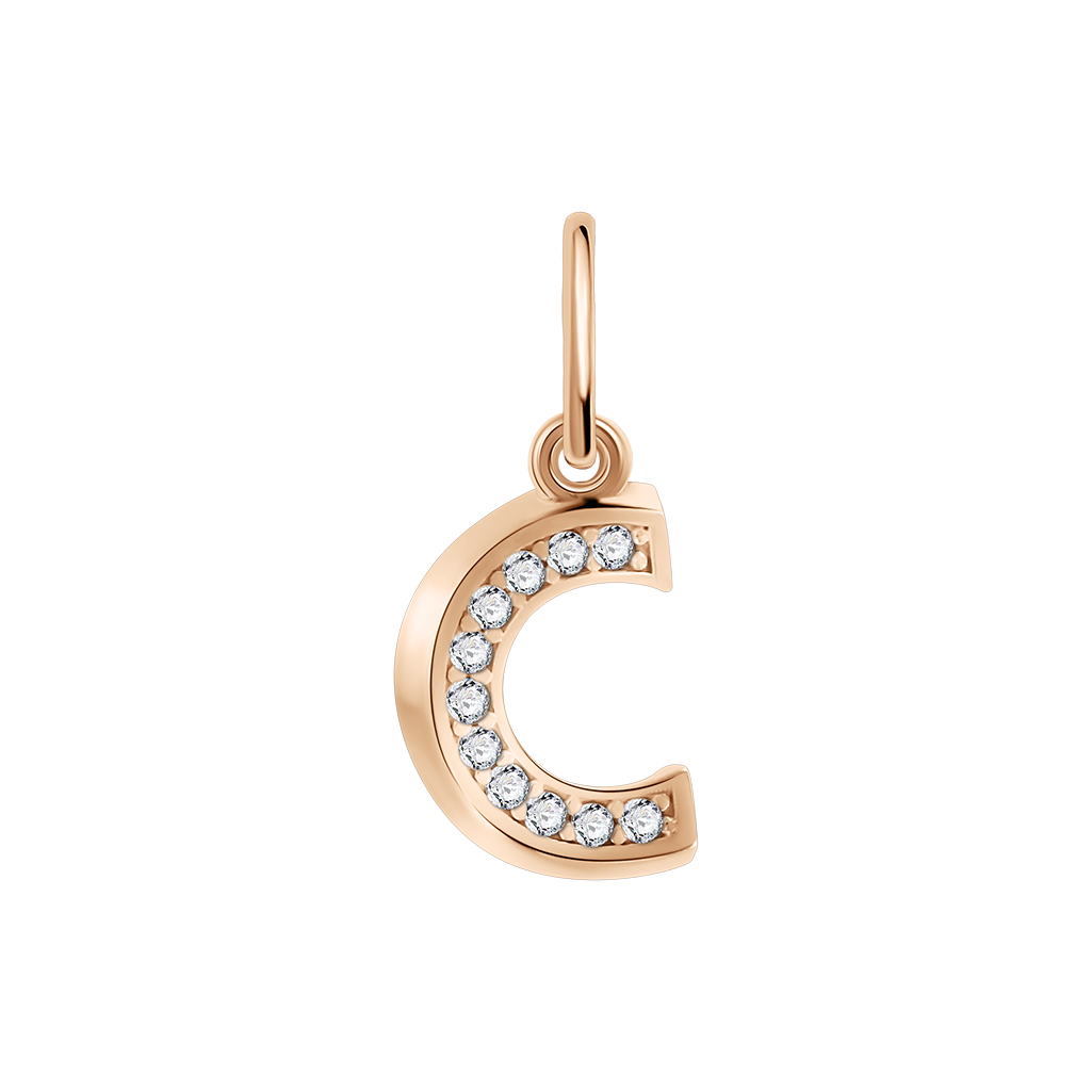 Buchstabenanhänger "C" mit Zirkonia Bild 1