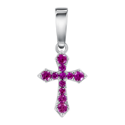 Anhänger – Kreuz mit Zirkonia Bild 1